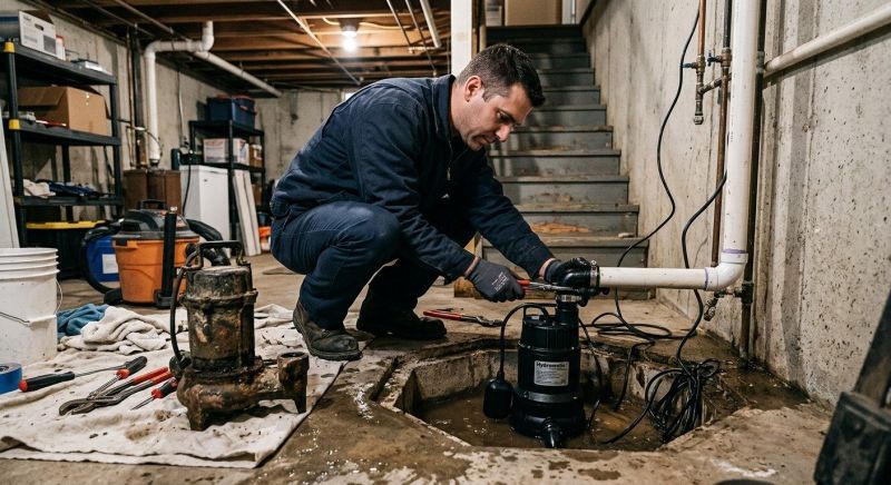 Sump Pump Replacement in Manchester, NH